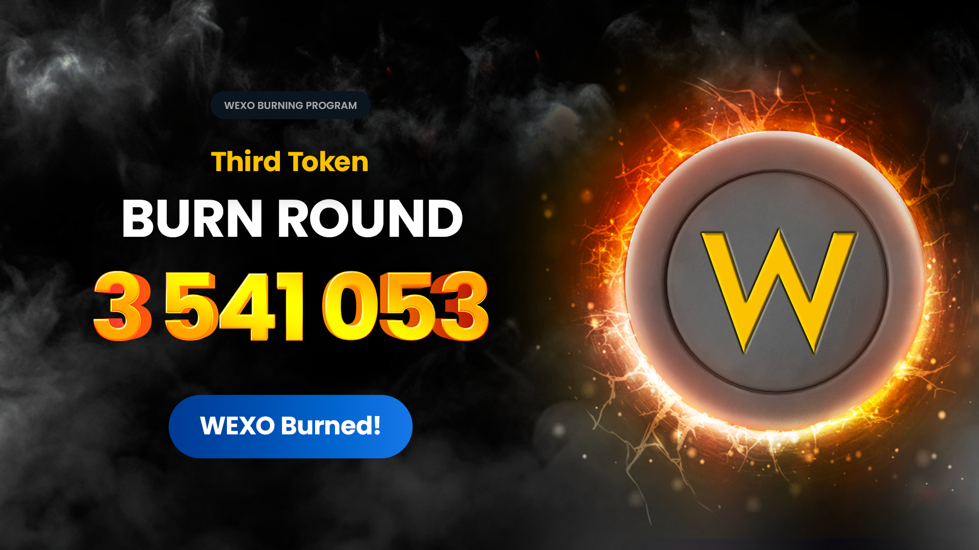 Burning in Action: Over 3.5 Million WEXO Tokens Removed from Circulation